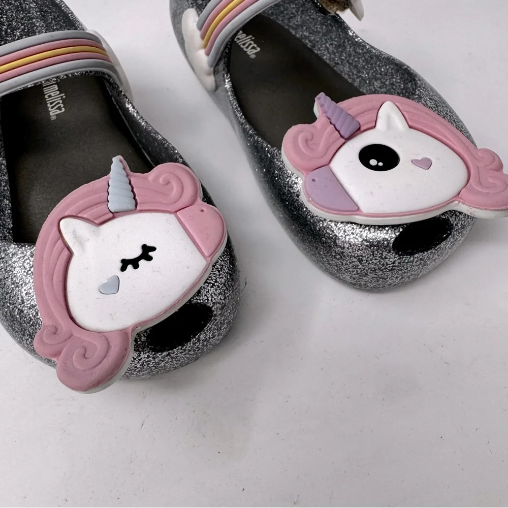 Mini Melissa Baby Girl Toddler Shoes Ultragirl Unicorn Mary Janes NEW US 4